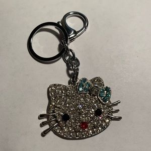 Hello kitty gemstone keychain